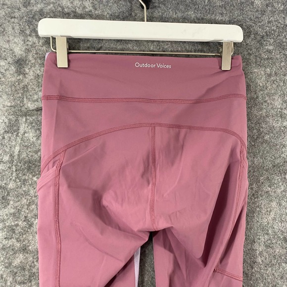 Outdoor Voices Leggings Medium High Rise Colorblock TechSweat Zoom Purple Pink - Picture 6 of 13